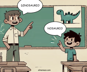 Meme sobre dinosaurios.